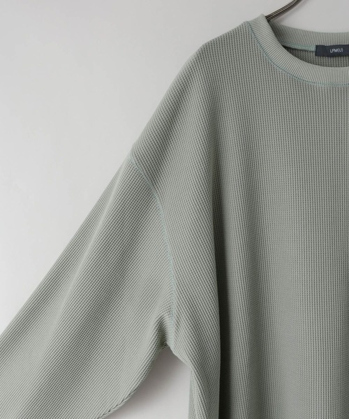 LOWRYS FARM(ローリーズファーム)の「UVカット・吸水速乾機能付【LFM(U)】DRYMIXワッフルクルーネックLS 1055038(Tシャツ/カットソー・メンズ・ブラック/グリーン/アイボリー・MEDIUM/LARGE)」の13枚目の写真