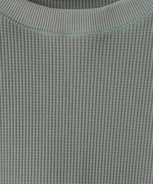 LOWRYS FARM(ローリーズファーム)の「UVカット・吸水速乾機能付【LFM(U)】DRYMIXワッフルクルーネックLS 1055038(Tシャツ/カットソー・メンズ・ブラック/グリーン/アイボリー・MEDIUM/LARGE)」の4枚目の写真