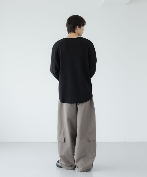 LOWRYS FARM(ローリーズファーム)の「UVカット・吸水速乾機能付【LFM(U)】DRYMIXワッフルクルーネックLS 1055038(Tシャツ/カットソー・メンズ・ブラック/グリーン/アイボリー・MEDIUM/LARGE)」の17枚目の写真