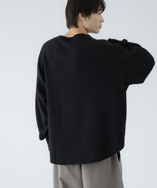 LOWRYS FARM(ローリーズファーム)の「UVカット・吸水速乾機能付【LFM(U)】DRYMIXワッフルクルーネックLS 1055038(Tシャツ/カットソー・メンズ・ブラック/グリーン/アイボリー・MEDIUM/LARGE)」の9枚目の写真