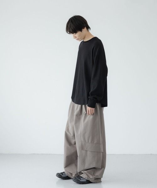 LOWRYS FARM(ローリーズファーム)の「UVカット・吸水速乾機能付【LFM(U)】DRYMIXワッフルクルーネックLS 1055038(Tシャツ/カットソー・メンズ・ブラック/グリーン/アイボリー・MEDIUM/LARGE)」の16枚目の写真