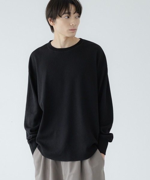 LOWRYS FARM(ローリーズファーム)の「UVカット・吸水速乾機能付【LFM(U)】DRYMIXワッフルクルーネックLS 1055038(Tシャツ/カットソー・メンズ・ブラック/グリーン/アイボリー・MEDIUM/LARGE)」の19枚目の写真