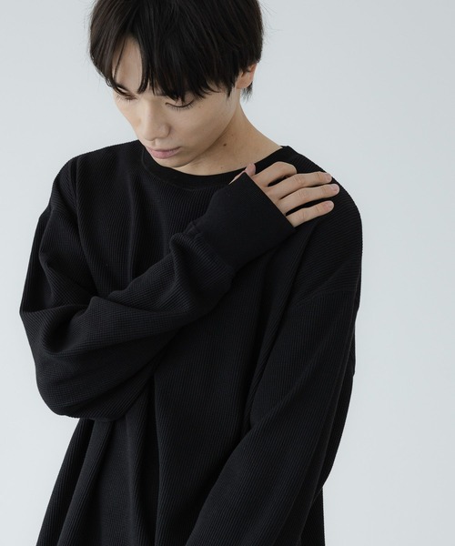 LOWRYS FARM(ローリーズファーム)の「UVカット・吸水速乾機能付【LFM(U)】DRYMIXワッフルクルーネックLS 1055038(Tシャツ/カットソー・メンズ・ブラック/グリーン/アイボリー・MEDIUM/LARGE)」の20枚目の写真