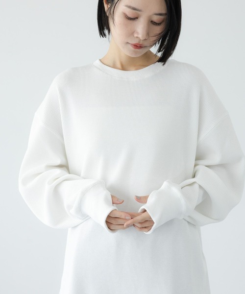 LOWRYS FARM(ローリーズファーム)の「UVカット・吸水速乾機能付【LFM(U)】DRYMIXワッフルクルーネックLS 1055038(Tシャツ/カットソー・メンズ・ブラック/グリーン/アイボリー・MEDIUM/LARGE)」の21枚目の写真