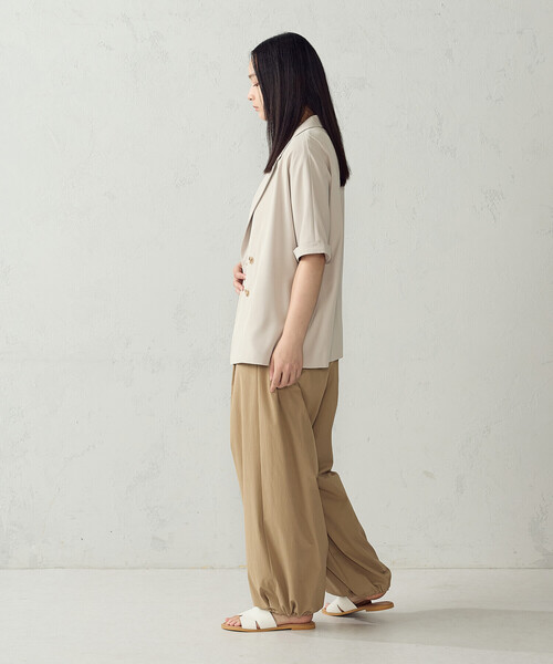 COMME CA ISM(コムサイズム)の「【UVカット・吸水速乾・接触冷感】半袖シャツジャケット/セットアップ対応(テーラードジャケット・レディース・ベージュ/モカ・FREE)」の6枚目の写真
