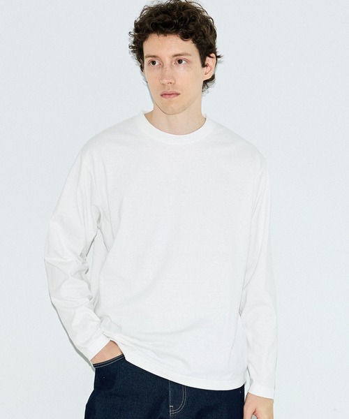 coca(coca)(コカ)の「ベーシックロンT(Tシャツ/カットソー・メンズ・カーキ/ホワイト/ブルー/ブラック・L/XL/2XL/M)」の2枚目の写真
