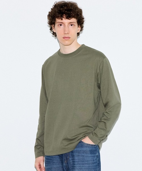 coca(coca)(コカ)の「ベーシックロンT(Tシャツ/カットソー・メンズ・カーキ/ホワイト/ブルー/ブラック・L/XL/2XL/M)」の3枚目の写真