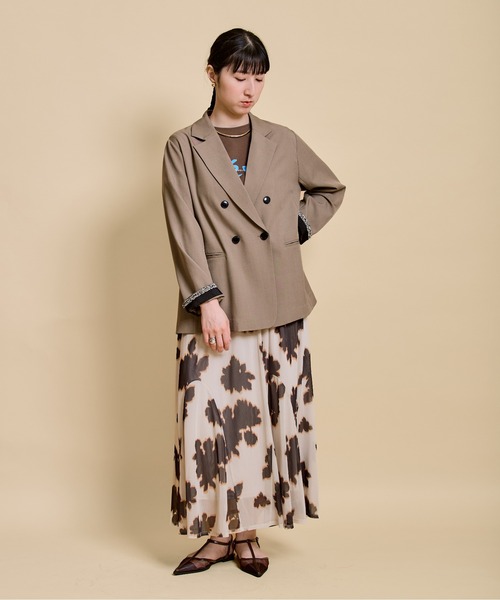 LHELBIE（レルビエ）の「ブラーリープリントスカート（スカート・レディース・ライトベージュ/ブラウン/ブラック・M）」の20枚目の写真
