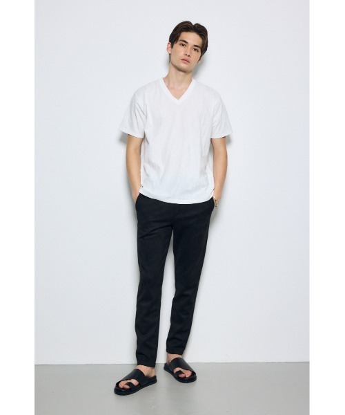AZUL by moussy(アズールバイマウジー)の「シャドーウェーブV/N半袖トップス 夏服 インナー Tシャツ(Tシャツ/カットソー・メンズ・ホワイト/ブラック/グレー・MEDIUM/LARGE)」の5枚目の写真
