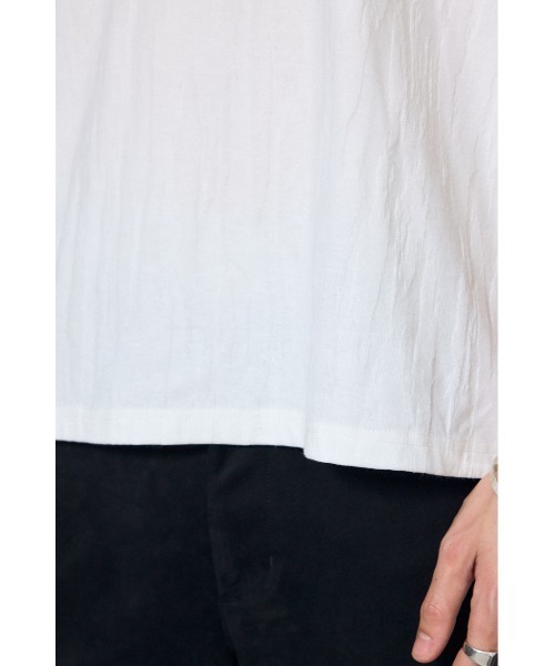 AZUL by moussy(アズールバイマウジー)の「シャドーウェーブV/N半袖トップス 夏服 インナー Tシャツ(Tシャツ/カットソー・メンズ・ホワイト/ブラック/グレー・MEDIUM/LARGE)」の11枚目の写真