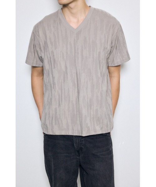 AZUL by moussy(アズールバイマウジー)の「シャドーウェーブV/N半袖トップス 夏服 インナー Tシャツ(Tシャツ/カットソー・メンズ・ホワイト/ブラック/グレー・MEDIUM/LARGE)」の22枚目の写真