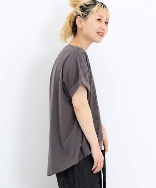 HEART MARKET(ハートマーケット)の「前身レースプルオーバー(Tシャツ/カットソー・レディース・ホワイト/ブラック/グレイッシュベージュ/チャコール・FREE)」の9枚目の写真