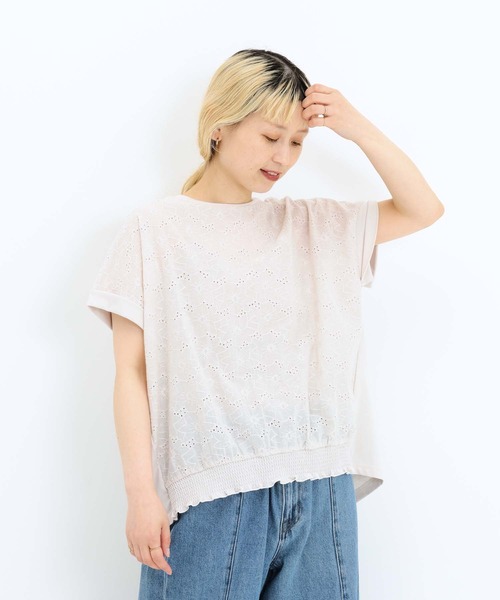 HEART MARKET(ハートマーケット)の「前身レースプルオーバー(Tシャツ/カットソー・レディース・ホワイト/ブラック/グレイッシュベージュ/チャコール・FREE)」の11枚目の写真