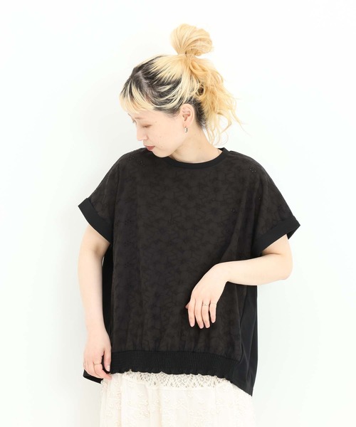 HEART MARKET(ハートマーケット)の「前身レースプルオーバー(Tシャツ/カットソー・レディース・ホワイト/ブラック/グレイッシュベージュ/チャコール・FREE)」の14枚目の写真