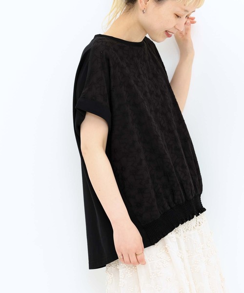 HEART MARKET(ハートマーケット)の「前身レースプルオーバー(Tシャツ/カットソー・レディース・ホワイト/ブラック/グレイッシュベージュ/チャコール・FREE)」の16枚目の写真