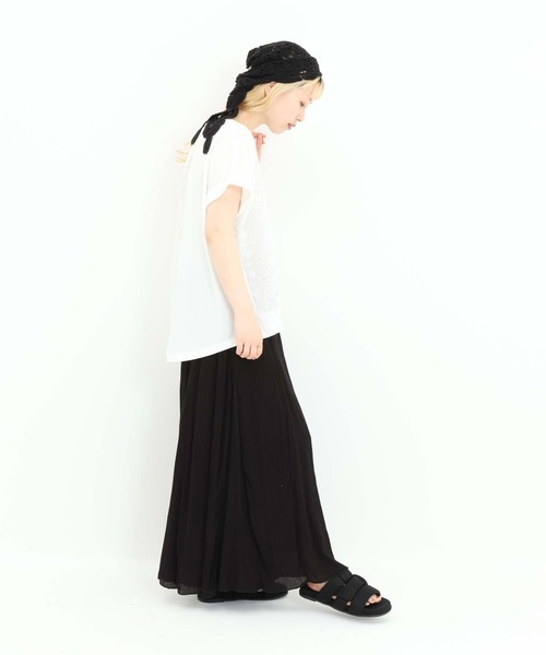 HEART MARKET(ハートマーケット)の「前身レースプルオーバー(Tシャツ/カットソー・レディース・ホワイト/ブラック/グレイッシュベージュ/チャコール・FREE)」の18枚目の写真