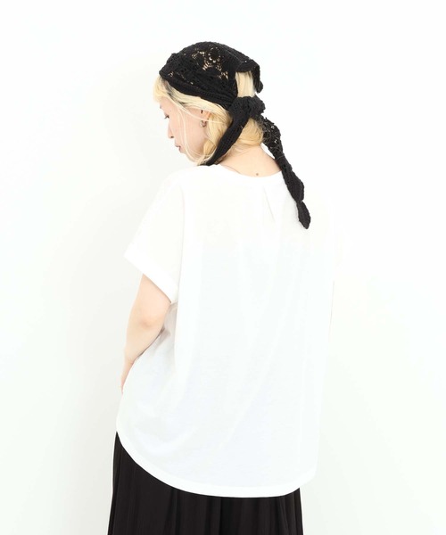 HEART MARKET(ハートマーケット)の「前身レースプルオーバー(Tシャツ/カットソー・レディース・ホワイト/ブラック/グレイッシュベージュ/チャコール・FREE)」の22枚目の写真