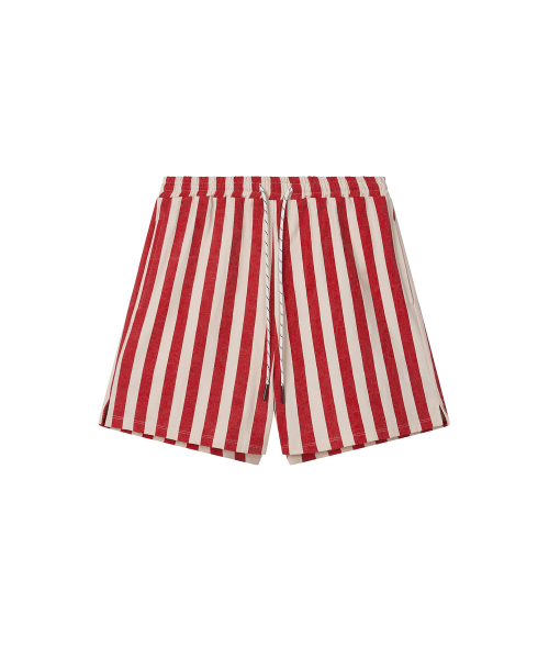 ROLLINGSTUDIOS(ローリングスタジオ)の「COTTON STRIPE SHORTS RED(その他パンツ・メンズ・レッド・LARGE/MEDIUM)」の1枚目の写真