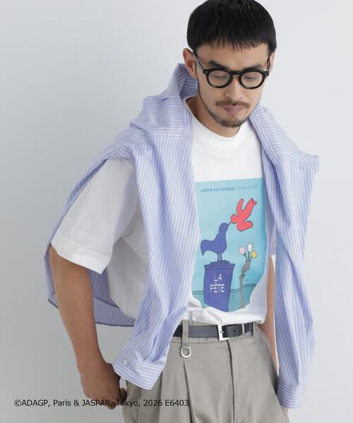 NANO universe(ナノユニバース)の「「OtoNANO」×SAVIGNAC プリントTシャツ(Tシャツ/カットソー・メンズ・ホワイト/ブラック/グレー/ブラウン・L/M)」の2枚目の写真