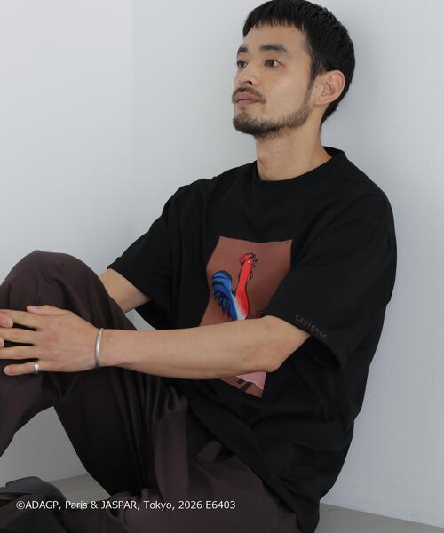 NANO universe(ナノユニバース)の「「OtoNANO」×SAVIGNAC プリントTシャツ(Tシャツ/カットソー・メンズ・ホワイト/ブラック/グレー/ブラウン・L/M)」の5枚目の写真