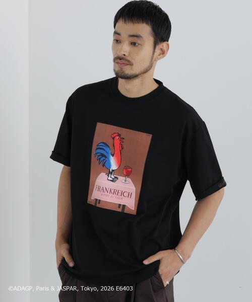 NANO universe(ナノユニバース)の「「OtoNANO」×SAVIGNAC プリントTシャツ(Tシャツ/カットソー・メンズ・ホワイト/ブラック/グレー/ブラウン・L/M)」の7枚目の写真