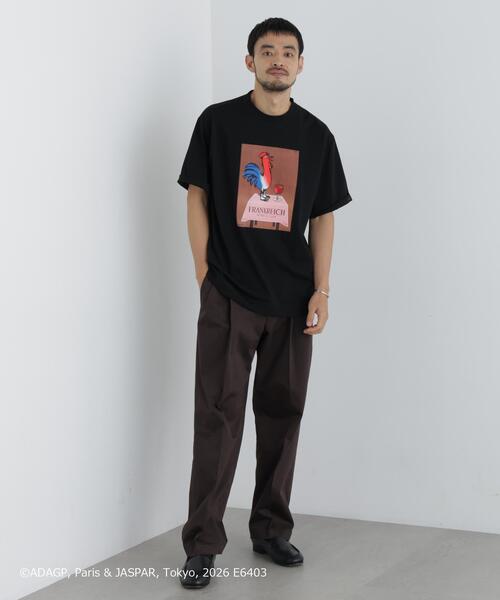 NANO universe(ナノユニバース)の「「OtoNANO」×SAVIGNAC プリントTシャツ(Tシャツ/カットソー・メンズ・ホワイト/ブラック/グレー/ブラウン・L/M)」の9枚目の写真
