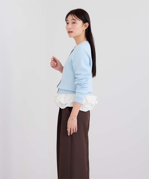 UR'S（ユアーズ）の「【裏起毛】裾フリルカットソー（Tシャツ/カットソー・レディース・ホワイト/ブラック・L/M/S）」の15枚目の写真