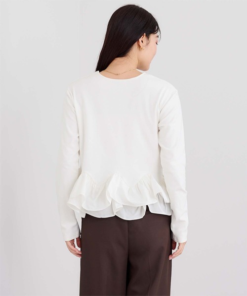 UR'S（ユアーズ）の「【裏起毛】裾フリルカットソー（Tシャツ/カットソー・レディース・ホワイト/ブラック・L/M/S）」の18枚目の写真