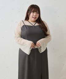 【Louiosy】【大きいサイズ】メロウデザインラメシアートップス