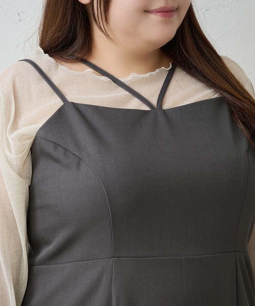Louiosy(ルオシー)の「【Louiosy】【大きいサイズ】メロウデザインラメシアートップス(シャツ/ブラウス・レディース・ブラック/オフホワイト・4L/3L/X-LARGE)」の17枚目の写真