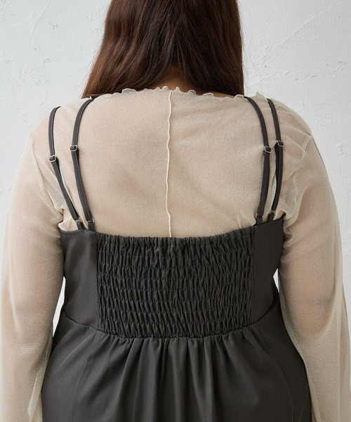 Louiosy(ルオシー)の「【Louiosy】【大きいサイズ】メロウデザインラメシアートップス(シャツ/ブラウス・レディース・ブラック/オフホワイト・4L/3L/X-LARGE)」の18枚目の写真