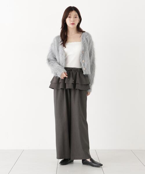 PROPORTION BODY DRESSING(プロポーションボディドレッシング)の「<a>ペプラムピンストライプパンツ / 1216230901(その他パンツ・レディース・ダークグレー/ブラウン・MEDIUM/P/S)」の18枚目の写真