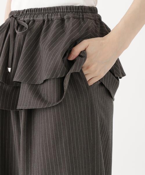 PROPORTION BODY DRESSING(プロポーションボディドレッシング)の「<a>ペプラムピンストライプパンツ / 1216230901(その他パンツ・レディース・ダークグレー/ブラウン・MEDIUM/P/S)」の8枚目の写真
