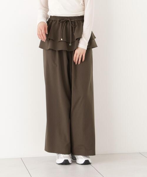 PROPORTION BODY DRESSING(プロポーションボディドレッシング)の「<a>ペプラムピンストライプパンツ / 1216230901(その他パンツ・レディース・ダークグレー/ブラウン・MEDIUM/P/S)」の12枚目の写真