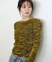 くしゅくしゅ シャーリング シアーベロアトップス
