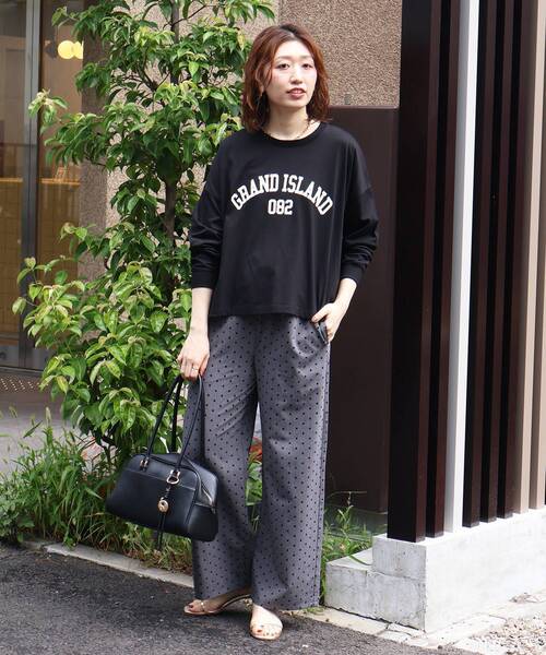 le.coeur blanc(ルクールブラン)の「《WEB限定》フロッキードットイージーパンツ(その他パンツ・レディース・ブラック/グレー/ベージュ・38)」の7枚目の写真