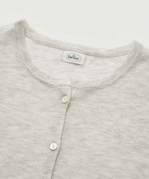 The Barnnet（ザバーネット）の「Hyled Linen Button Cardigan_Light Grey（カーディガン/ボレロ・レディース・その他・OS）」の5枚目の写真