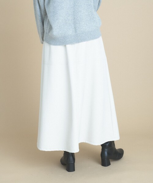 cloenc(クロエンス)の「レザー調 フレアスカート(スカート・レディース・アイボリー/ブラック・01/02)」の8枚目の写真