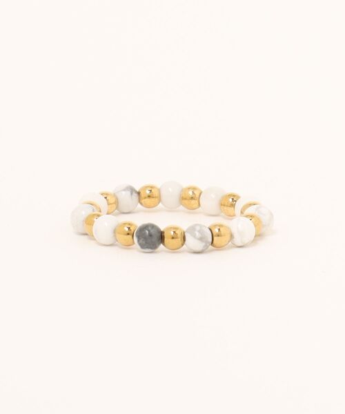 Burner(バーナー)の「【lux sea jewelry(ラックス・シー・ジュエリー)】天然石 カラービーズリング lux-ring-12-6【RBTS】(リング・レディース・ホワイト/ブルー系その他/ブルー/グレー/ホワイト系その他・FREE)」の2枚目の写真