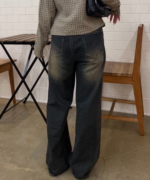 Another Branch olive des olive（アナザーブランチオリーブデオリーブ）の「キラキラワイドデニム（デニムパンツ・レディース・ブラック/ブルー/ネイビー・SMALL/MEDIUM）」の17枚目の写真