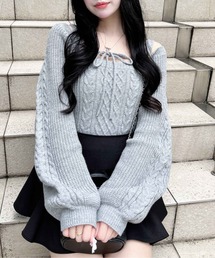 INGNI（イング）の「ケーブルボレロニット+キャミアンサンブル（アンサンブル）」