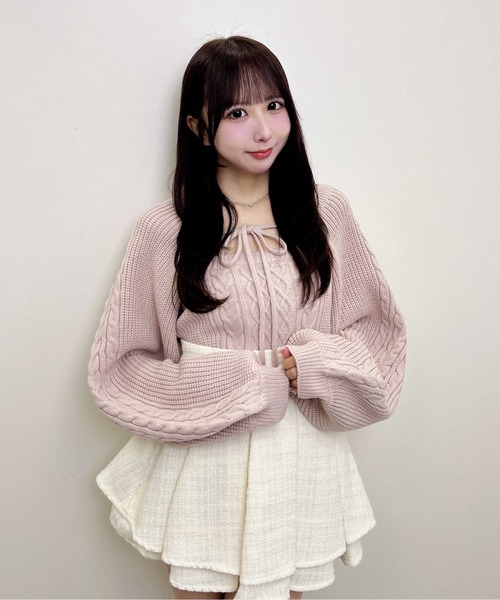 INGNI(イング)の「【WEB限定】ケーブルボレロニット+キャミアンサンブル(アンサンブル・レディース・ブラック/グレー/ピンク/アイボリー・M)」の16枚目の写真