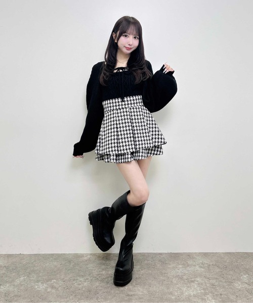 INGNI(イング)の「【WEB限定】ケーブルボレロニット+キャミアンサンブル(アンサンブル・レディース・ブラック/グレー/ピンク/アイボリー・M)」の13枚目の写真