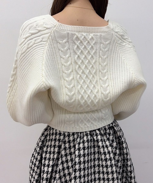 INGNI(イング)の「【WEB限定】ケーブルボレロニット+キャミアンサンブル(アンサンブル・レディース・ブラック/グレー/ピンク/アイボリー・M)」の8枚目の写真