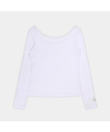 パンチングリブオフショルダーTシャツ (YZTS2607003)