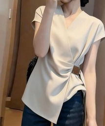 カシュクール半袖トップス