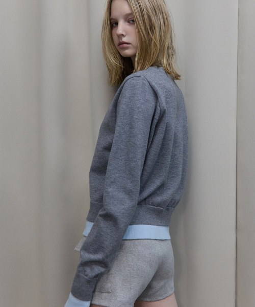 RENSE（レンセ）の「Double Layered Cardigan Melange Gray（カーディガン/ボレロ・レディース・その他・OS）」の4枚目の写真