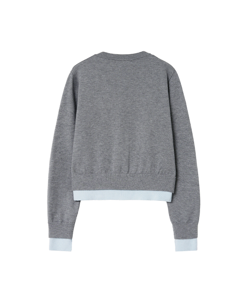 RENSE（レンセ）の「Double Layered Cardigan Melange Gray（カーディガン/ボレロ・レディース・その他・OS）」の2枚目の写真