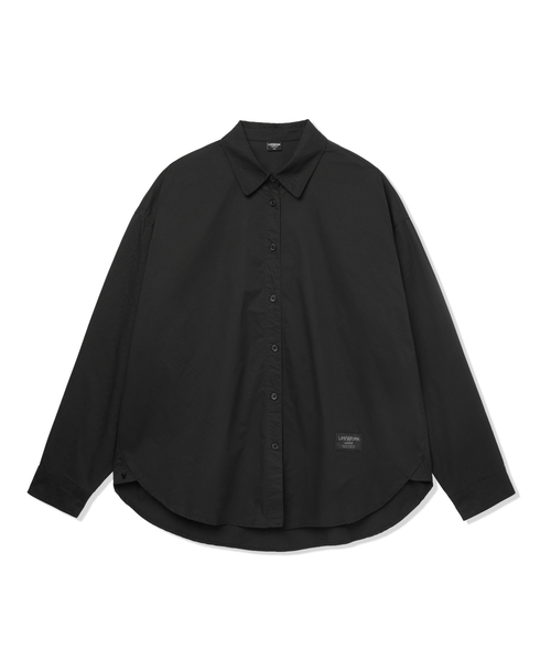 LIFE WORK（ライフワーク）の「レディース ミニマルリラックス長袖シャツ（シャツ/ブラウス・レディース・ブラック/ライトグレー・FREE）」の2枚目の写真