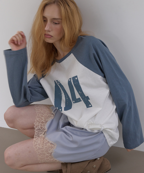 ASURA（アスラ）の「COLLECTING 04 LOOSE RAGLAN T (VINTAGE IVORY+BLUE)（Tシャツ/カットソー・レディース・その他・OS）」の6枚目の写真